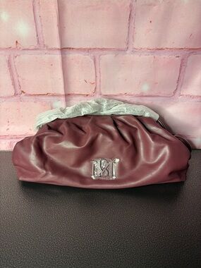 Badgley Mischka Dusty Rose Ruched Clutch